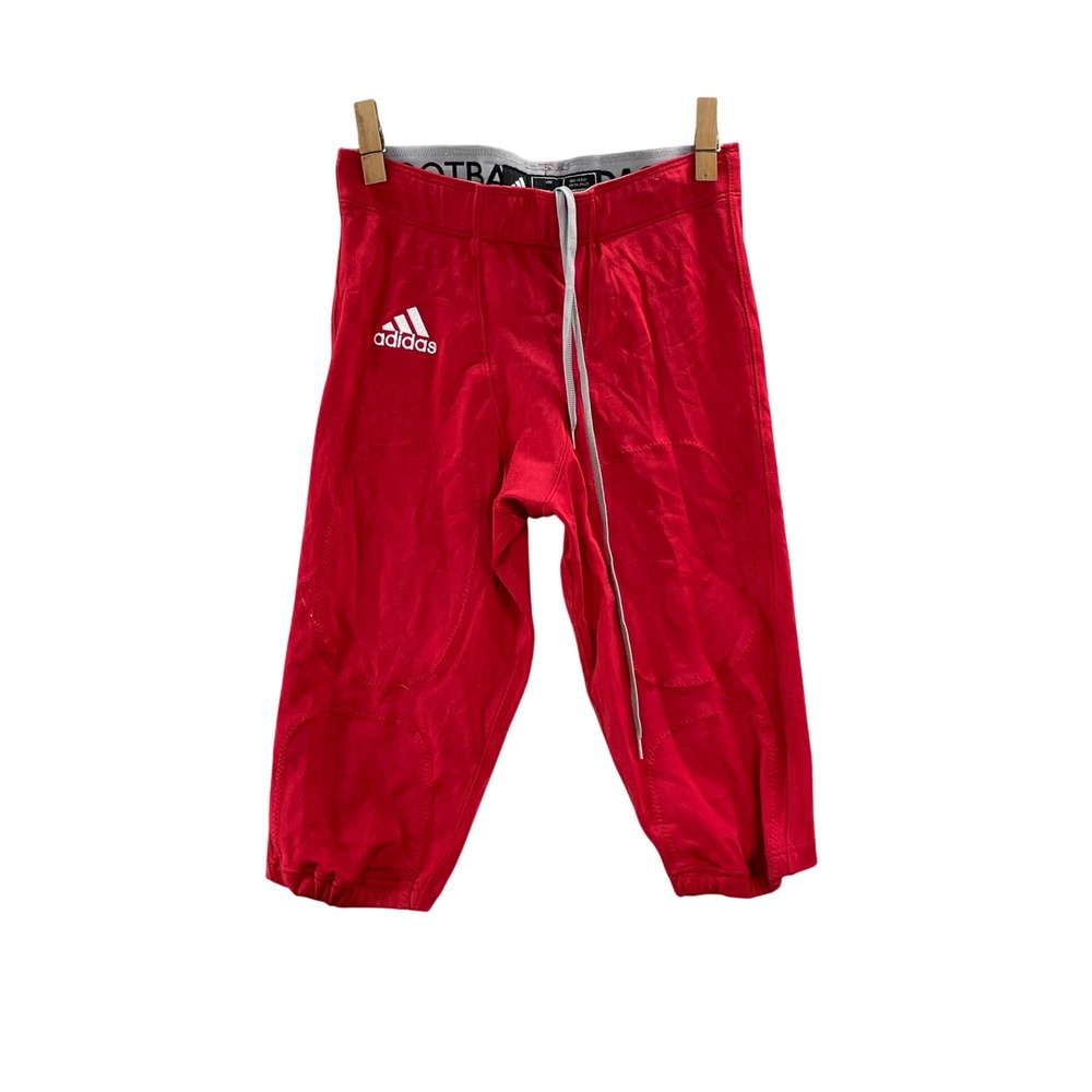 Adidas Football Pants Mens Large Red Athletic Cropped Compression Sportswear NFL